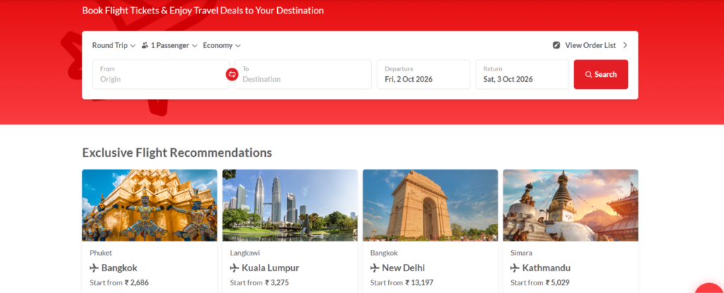 AirPaz official website featuring flight and hotel booking options, travel deals, and AirPaz promo code offers.
